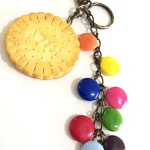 【受注製作】大きなビスケットとマーブルチョコのジャラジャラキーホルダー
