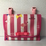 ラミネート移動ポケット♡ストライプフラミンゴ