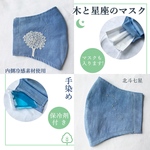 マスク　保冷剤　冷感　冷たい　冷やし　みやこ染　手染め　