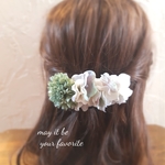 紫陽花☆お花のバレッタ　
