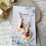 【SALE】ミニバラとパールのピアス/イヤリング