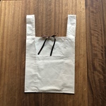 【再販】エコバッグ Lサイズ  レジ袋タイプ リボンこげ茶