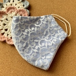 ふんわり涼し気な大人レース立体マスク。高島ちぢみ。