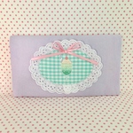 クリームソーダの刺繍マスクポーチ