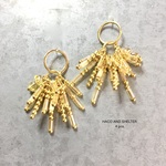 ４pcs★HANABI grape charm・gold（ぶどう型ビジューチャーム）
