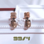 渋みタイルのお狐面ピアス