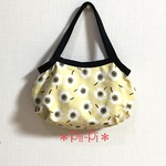 北欧アネモネ花柄＊小さなグラニーバッグ