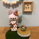 ⭐️ふうせん大好きうさぎさん編みぐるみ🐰✨