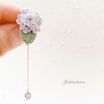 ピアス～紫陽花(パープルグラデーション)