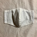 夏マスク　レース花柄冷感生地Mサイズ(レディース)