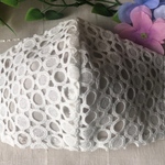 ドット刺繍　レース　裏ベージュ　涼しい