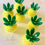 パイナップル🍍ビジュー ボール パーツ【10pcs】