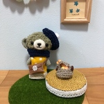 ⭐️ベレー帽クマさん編みぐるみ・ブルー🧸💕