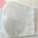 お花刺繍の綿レースマスク＊大人用(女性)