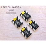  HAPPY tassel black border