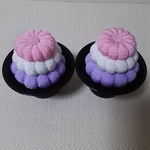 ちりめん細工  菊落雁    お供物(うす紫)
