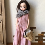 リカちゃん服＊ノースリワンピとストールのセット