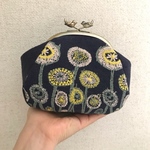 ミナペルホネン  path 鳥のがま口 ポーチ