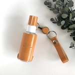 【本革】（羊革キャメル）30ml or 50ml 携帯用スプレーボトル　/　除菌・消毒液スプレーボトルホルダー /　消毒液ホルダー /スプレーホルダー
