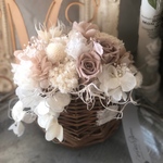 ★sale★くすみカラー花かごふんわりアレンジ