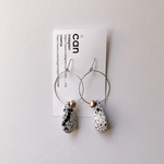 ストーン風フープピアス