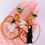 明らかに毒林檎〜♡ ホワイトワンピ ピアス