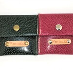 ネーム入り　本革　携帯（ポケット）灰皿　ペア（２個）セット 