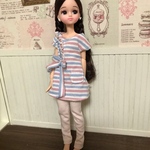 リカちゃん　ネオブライス服　トリコロールワンピース