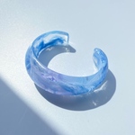 【クリアバングル】　パステルパープル✖️水色