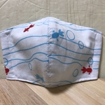 【接触冷感】和柄の立体型夏マスク（金魚）