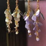 初夏の雅〜たおやかに揺らぐ藤の花ピアス/イヤリング