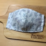 ♫送料無料♫ 夏仕様　夏用マスク　内布には高島ちぢみ使用　　　　　大人用シンプルマスク　　　高島ちぢみ　花柄　ナチュラル　　立体マスク　
