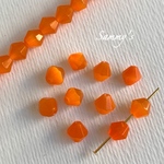 キャッツアイ バイコーン ビーズ オレンジ 6mm 20個set