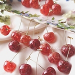さくらんぼのピアス🍒コーラルピンク♥️