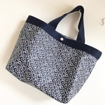 【新作 夏バック】ラミネート CHECK&STRIPE 星の綿麻 プールバック 夏のレッスンバック ママバックにも⑅◡̈*