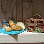 ♡パンがいっぱい！ピクニックバスケット(マロン)♡ミニチュア
