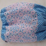 花柄刺繍*スヌード／Blue×Pink（005）