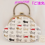 「piyoko218様のご注文品」☆気持ち華やぐ☆がま口バッグ（大）（猫♡）