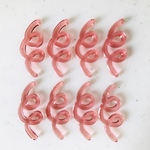 Clear Pink Spiral Pendant Tops