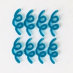 Clear Blue Spiral Pendant Tops