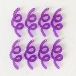 Clear Purple Spiral Pendant Tops
