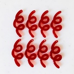 Clear Red Spiral Pendant Tops