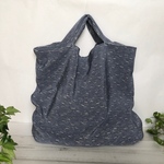 ふんわり エコバッグ (大)★ 着物 地 ★ 折りたたみ 和　H12