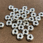 【10個】SV925ロンデルビーズ　約6.9×3.0㎜　シルバーパーツ　スターリングシルバー　アウトレット　