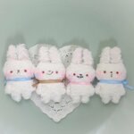 【受注製作】*SABOBEAR*　ぺたんこウサギさんぬいぐるみ（白）　