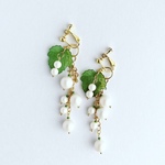サージカルステンレス製ピアス　2Way〜Greenleaf pearl
