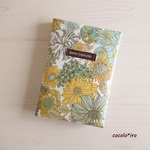 母子手帳ケース • お薬手帳ケース • 通帳 ケース  　 * Botanical flower garden           　col. イエロー×グリーン