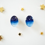  『星空』SUISAI　夏空オーバルイヤリング