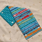 水筒肩紐カバー＊電車 新幹線×星 水色