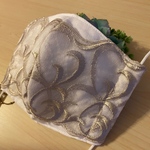 シルバー刺繍の輝き！冷感メッシュで快適♡ウエディングマスク♡人気のお色